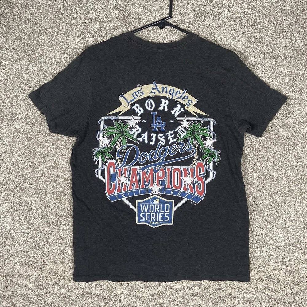 Born X Raised Los Angeles Dodgers T-Shirt Size Medium World Series Champs 2020